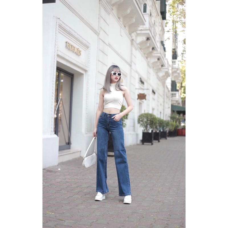 BÁN SỈ QUẦN JEAN ỐNG RỘNG CẠP CAO M360 VNXK CHO NỮ
