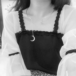 DÂY CHUYỀN VÒNG CỔ CHOKER DẠNG KIỀNG PHONG CÁCH ÂU MỸ NỬA MẶT TRĂNG SIÊU CHẤT