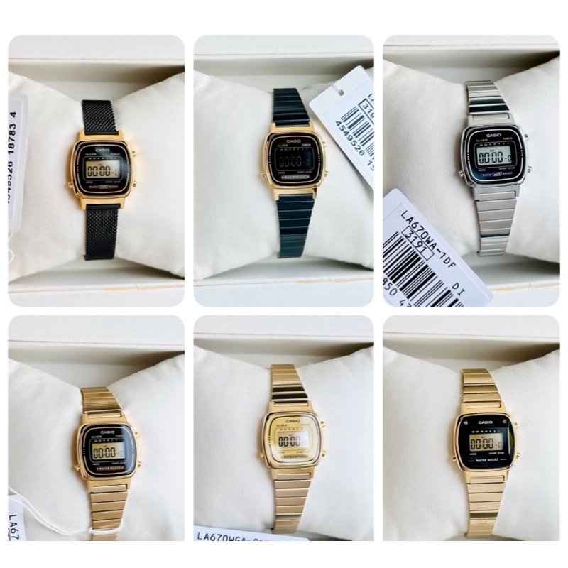 Đồng hồ nữ dây thép Casio LA670 điện tử bền đẹp