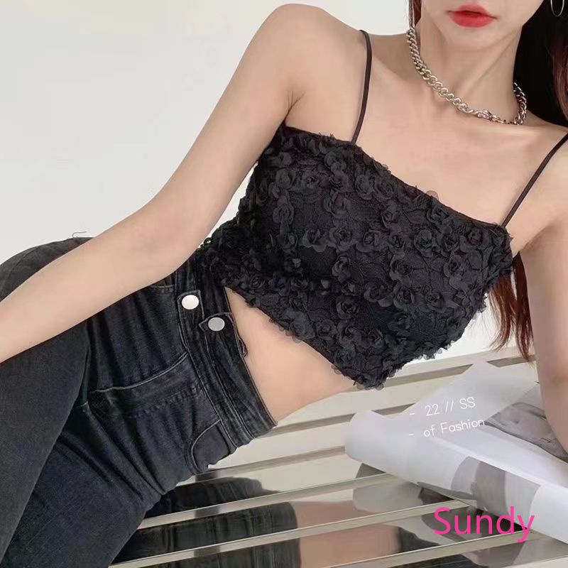 Cô Gái Mùa Hè Ngọt Ngào Áo hai dây In Hoa