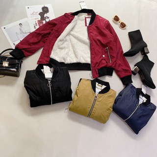 Áo bomber lót lông cừu