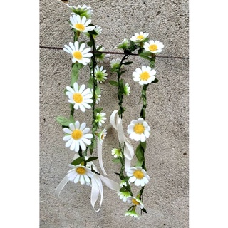 Vòng hoa đội đầu hoa Cúc Hoạ Mi