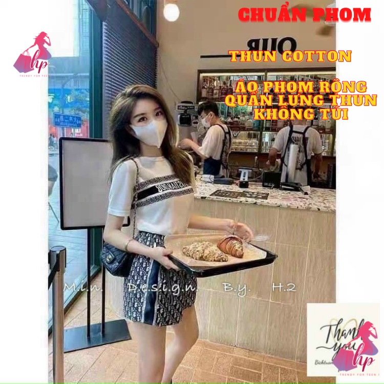 Set đồ bộ nữ thể thao áo tay ngắn phom rộng kèm quần đùi ngắn hàn quốc tôn dáng mặc nhà đi chơi dạo aloha