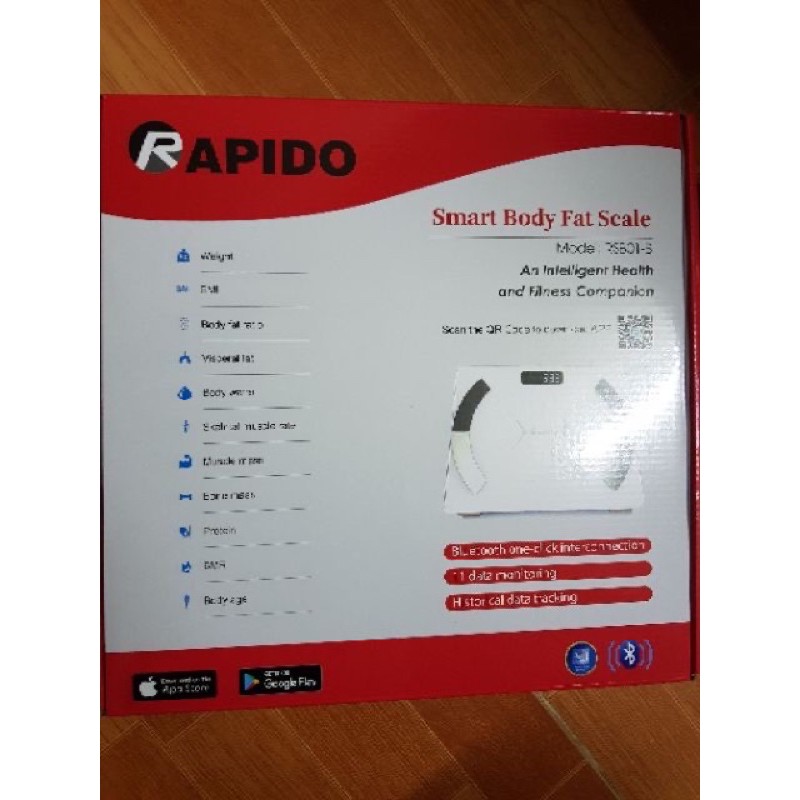 Cân sức khoẻ thông minh RAPIDO RSB01-S ( có Bluetooth)