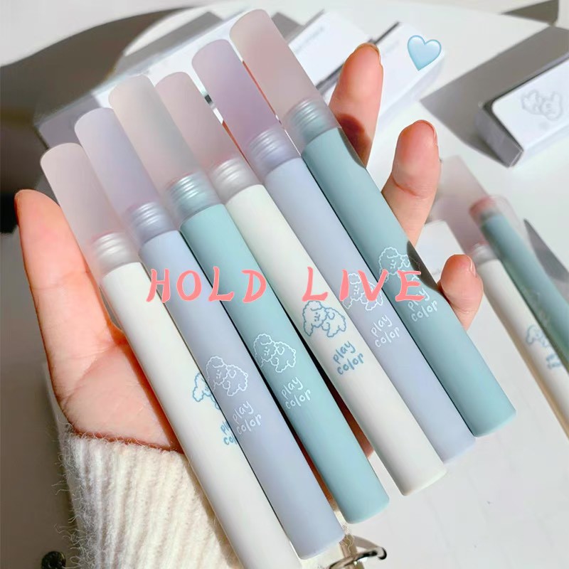 Son kem bùn HOLD LIVE cún bông xanh mềm mướt mịn lì Little Ice Stick Lip Mud lâu trôi hot trend HL485 HLIV67