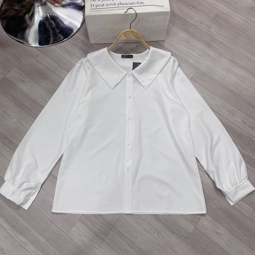 Áo Sơ Mi Nữ Tay Dài Bigsize Phom Rộng,Thích Hợp Mặc Đi Làm Đi Học Đi Chơi MÃ AT5