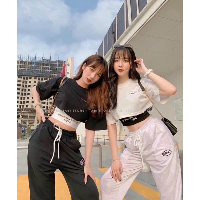 SET ÁO CẶP 1974 KHÔNG KÈM QUẦN xinh xắn teen nữ trẻ trung họa tiết độc đáo phong cách sexy thích hợp đi chơi ngoài