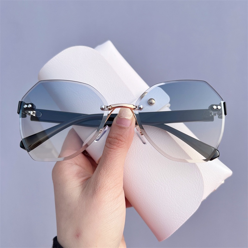 (YUZHU) Kính Râm Không Viền Cắt Không Viền Thời Trang Hàn Quốc Mới Cho Nữ