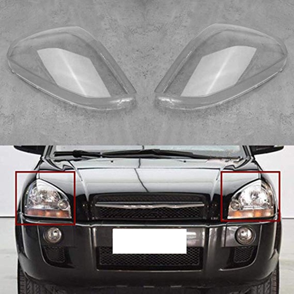 1 Cặp ốp đèn pha trong suốt cho Hyundai Tucson 2005-2009