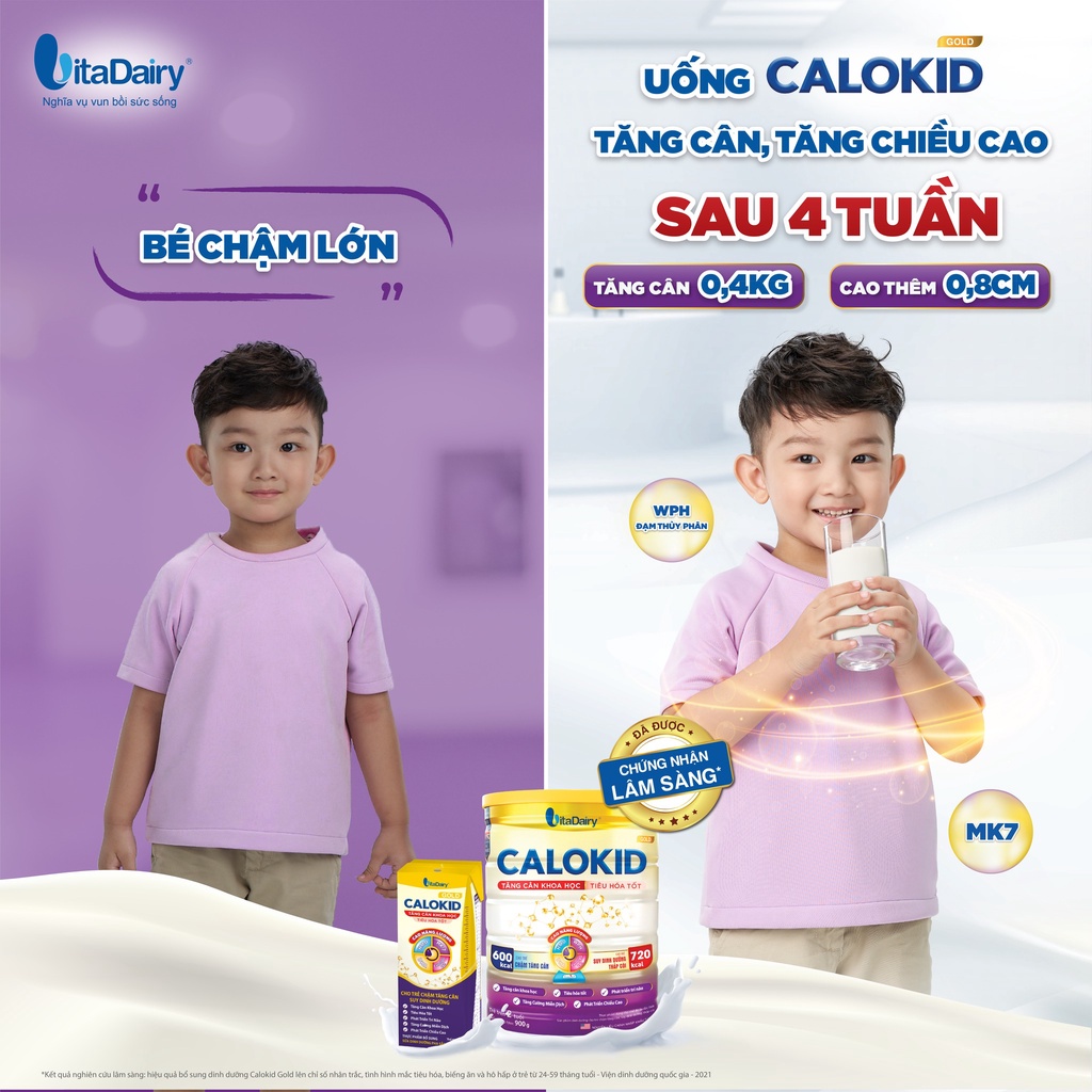 (Date 2023) Thùng 48 Hộp Sữa Bột Pha Sẵn CALOKID GOLD