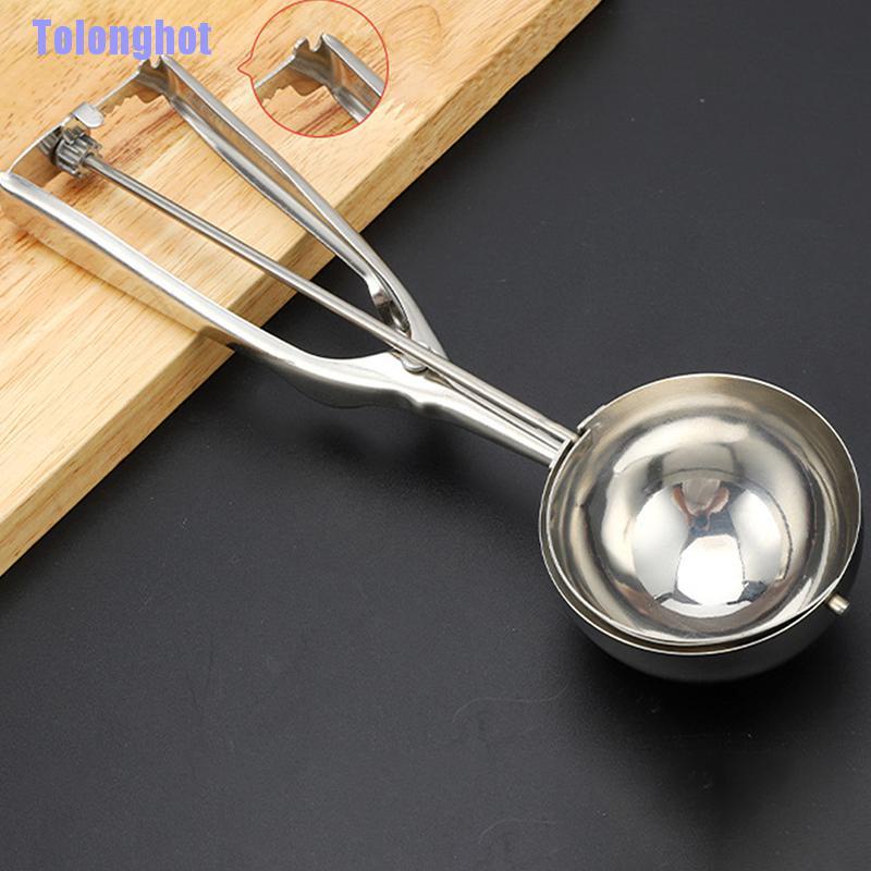 Tolonghot> Stainless Steel Mechanical Ice Cream Scoop | Melon Baller, Cookie Portioner