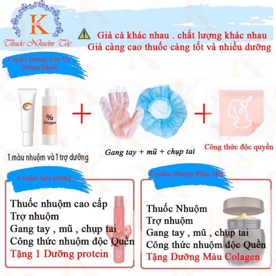 Thuốc nhuộm tóc NÂU ĐỎ nhuộm thơm, an toàn, không xót, không kích ứng, Cam kết hàng chính hãng KORE