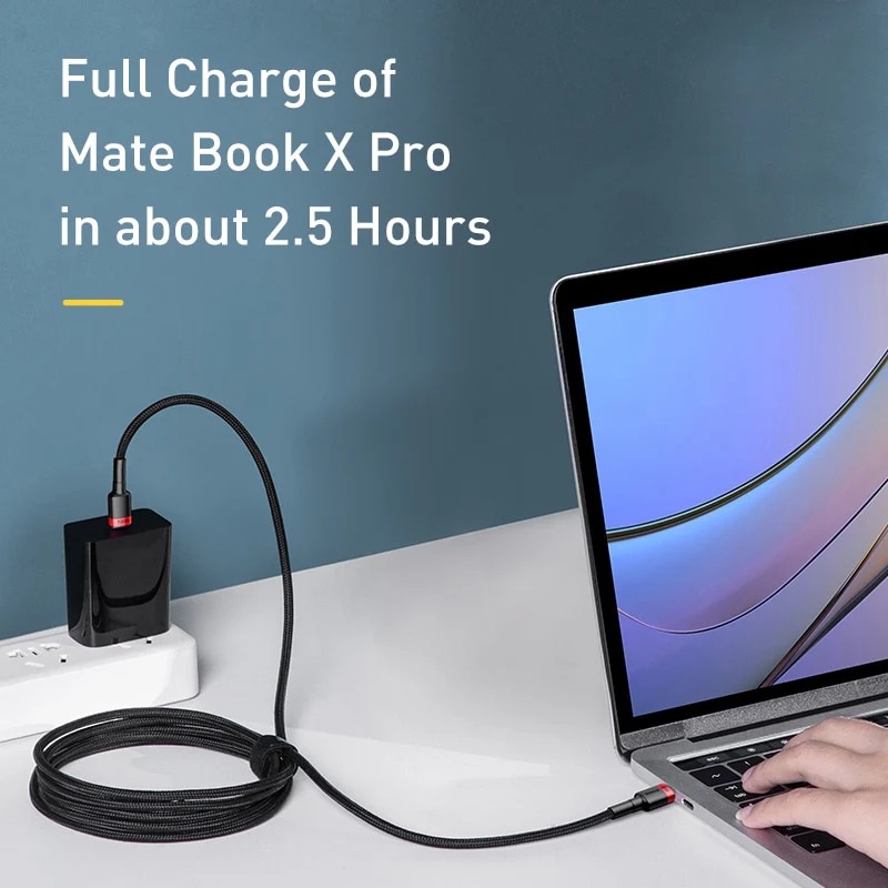 Cáp sạc Type C Baseus PD 100W Sạc nhanh cho Điện thoại Laptop Máy tính bảng | Cafule PD 2.0 (20V/5A) USB Type-C