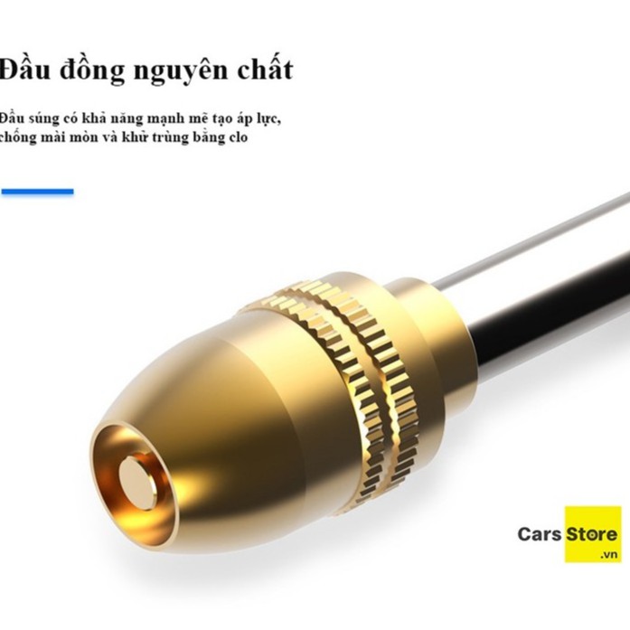 [HOT SALE] Bộ Vòi Rửa Xe Giãn Nở Tăng Áp Lực 15m Đồng Nguyên Chất + Tặng Kèm Bình Bọt