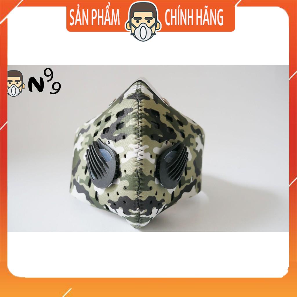 Khẩu trang đi phượt đeo sau gáy DELUXE có van thở