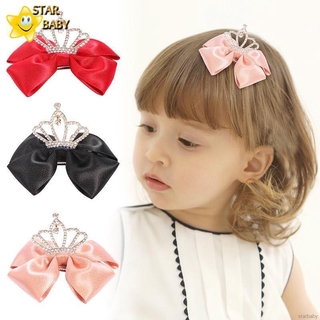 Fashion Pretty Hair Clips Crown Bowknot Heart Crown Cute Lined Hair Pin For Baby Girls