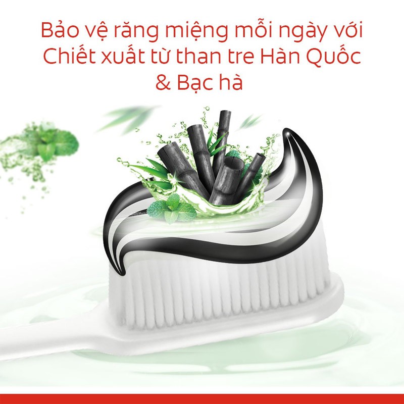 Kem Đánh Răng Colgate Kháng Khuẩn Từ Than Tre &amp; Bạc Hà Natural Charcoal 180g
