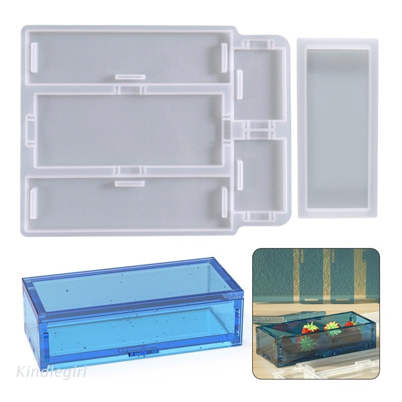 Khuôn Silicon Hình Chữ Nhật Đựng Đồ Dùng DIY 19x15cm Tiện Dụng