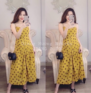 VÁY 2 DÂY CHẤM BI SIÊU XINH