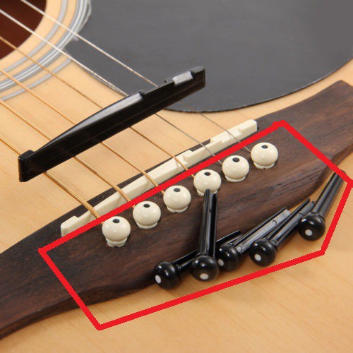 Bộ 6 chốt giữ dây đàn Guitar Acoustic 6 chốt