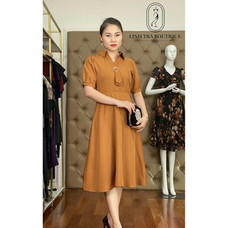 Đầm Suông Trung Niên Linh Trà TM76 Vải Cotton Lạnh Cao Cấp Cho Mẹ