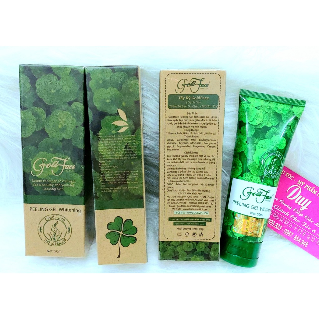 TẨY DA CHẾT MẶT MIAN & GOLFACE - Gel Làm Sạch Tế Bào Chết Da Mặt Tỏi Đen - Rau Má 90g - HÀNG CHÍNH HÃNG