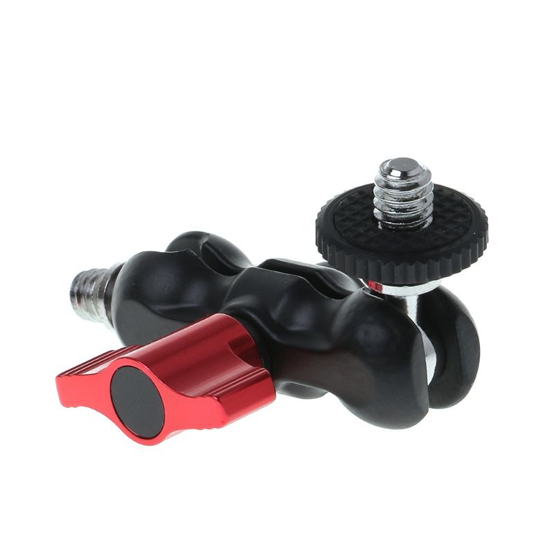 Utake Double Ball Head Shoe Mount Adapter Magic Arm 1/4&quot; Screw Portable GPS Phone LCD Monitor DV Video Light DSLR Camera