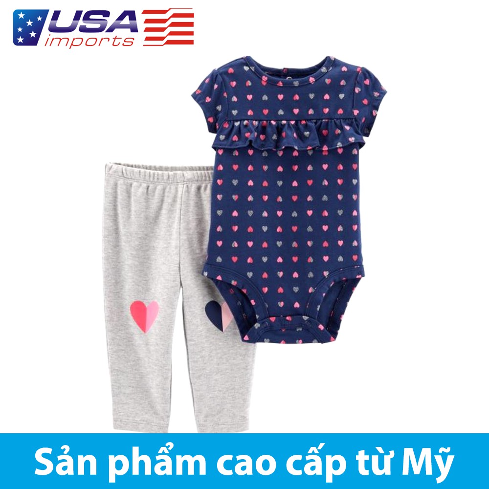 Set 2 món bodysuit kèm quần Car-tờ Auth Từ Mỹ (15956410)