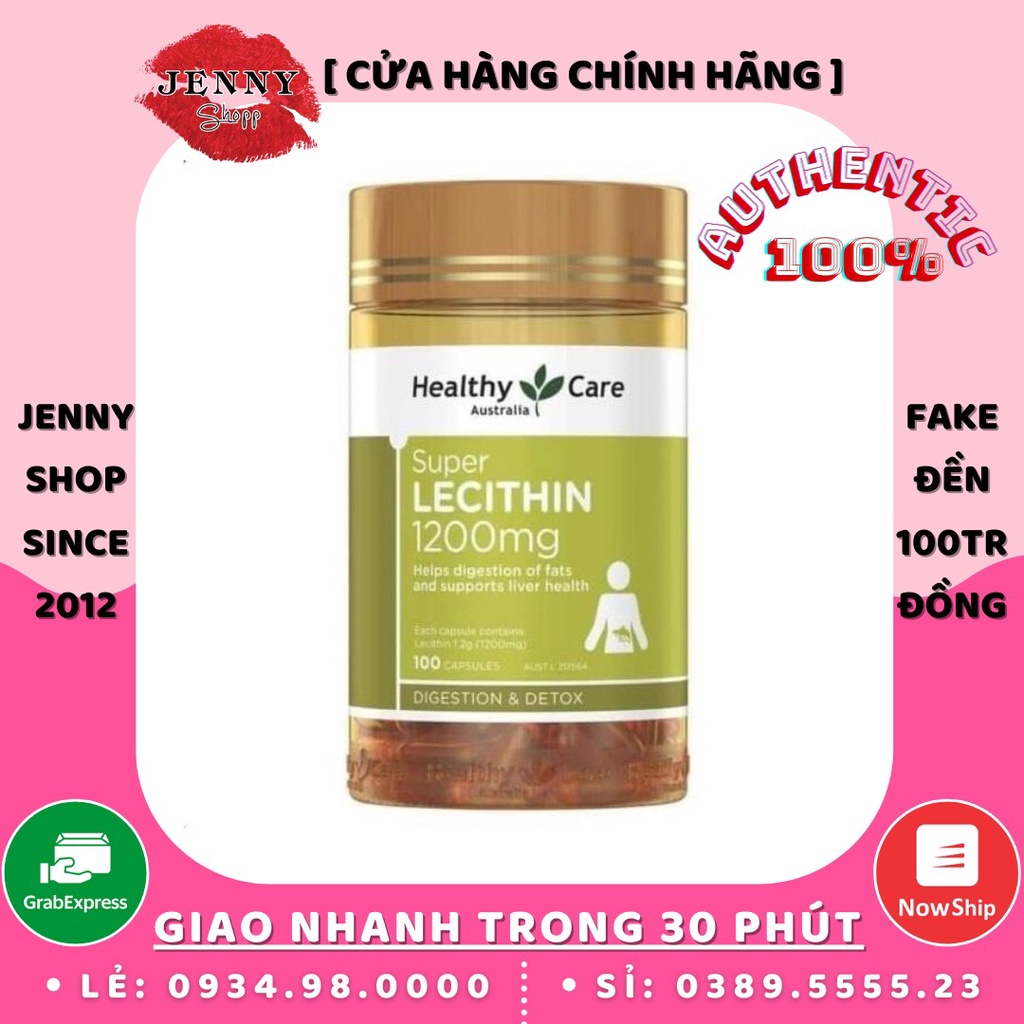 Mầm Đậu Nành Healthy Care Super Lecithin 1200mg 100 Viên