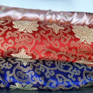 Gấm.thượng hải cao cấp xanh bích và đỏ