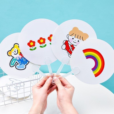 Quạt Nhựa Cầm Tay Cute - Quạt Học Sinh Xua Nắng Hè Loại Đẹp / Quạt PVC Molangshop