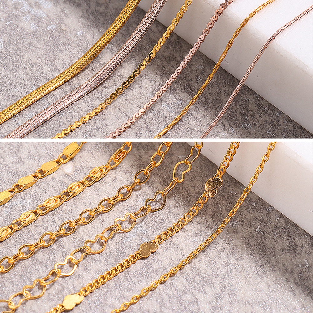 Phụ Kiện Trang Trí Móng Tay 3D Kiểu Mắt Xích Bằng Kim Loại Phong Cách Punk Nhật Bản DIY