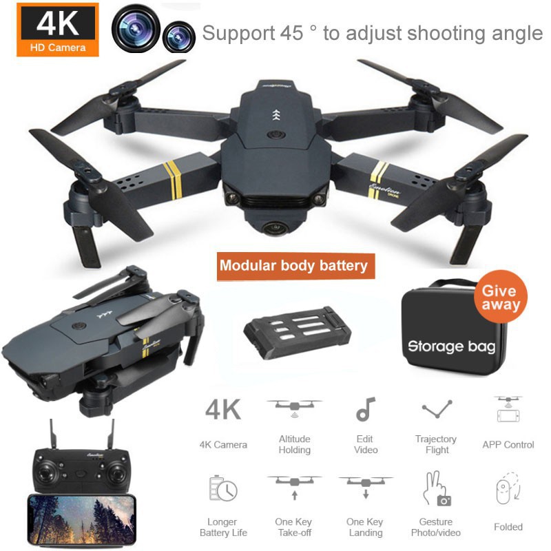 Flycam E58 4K Mini Drone Có Camera HD 720P WIFI