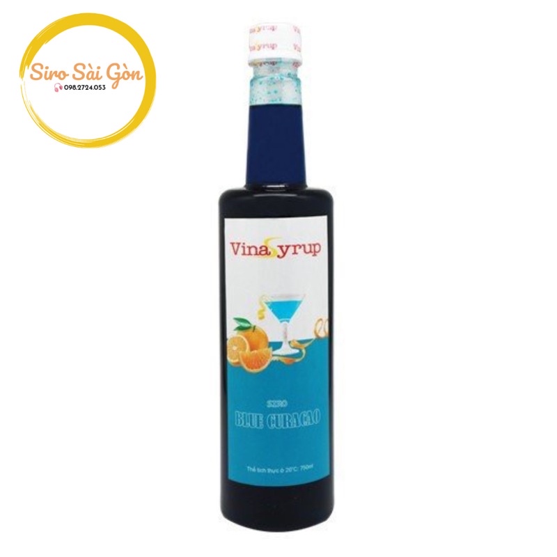 Siro Blue Curacao Vinasyrup 750ml - Soda Nhiệt Đới Siêu Ngon