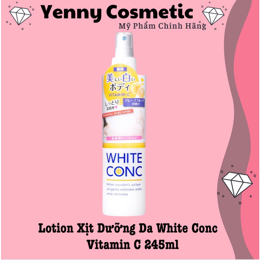 Lotion Xịt Dưỡng Da White ConC Vitamin C 245ml