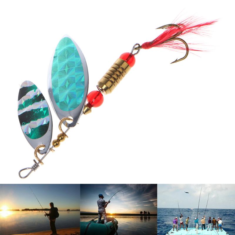 1 Mồi Câu Cá Nhân Tạo Có Móc Câu Tiện Dụng Spinner