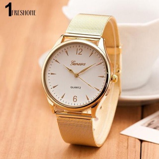ĐỒNG HỒ GENEVA NỮ LƯỚI MẠ VÀNG VÀ BẠC GE1