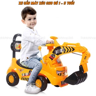   HÀNG LOẠI 1  Đồ Chơi Xe Ô Tô Cần Cẩu Chòi Chân ,Xe Múc,Xe Cuốc 2 Trong 1 Siêu To Có Nhạc - Dễ Dàng Điều Khiển Cho Bé 
