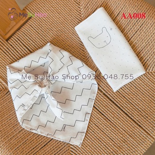 100% hàng nhập từ hàn về, hàng có sẵnset khăn sữa sợi tre 10c 2 size 35 35 - ảnh sản phẩm 2