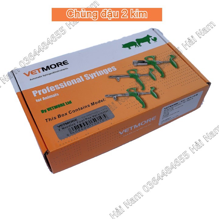 KIM TIÊM CHỦNG ĐẬU 2 KIM CHO GIA SÚC GIÁ RẺ - XILANH KIM TIÊM CHỦNG ĐẬU