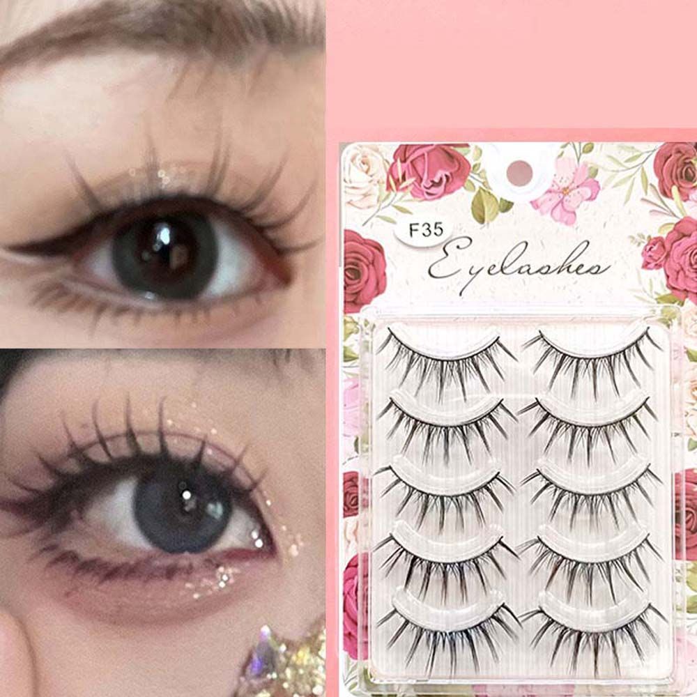 [Hàng mới về] Set 5 cặp lông mi giả mềm mại 3d tự nhiên dễ thương