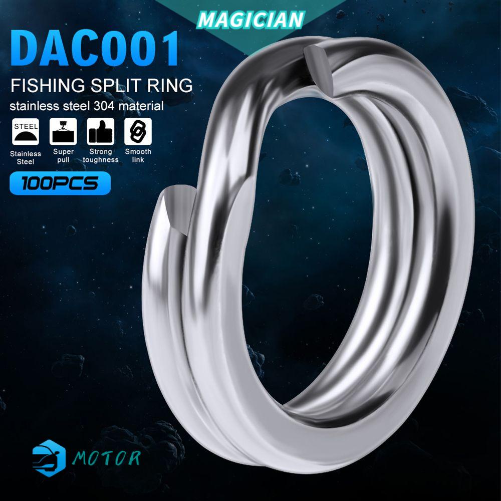 Set 100 khoen móc câu cá 3 khớp chuyên dụng bằng thép không gỉ chất lượng cao #-8#