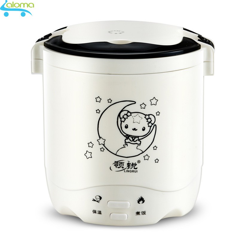 ( Lồng nồi chống dính 3 lớp) Nồi cơm điện Mini Rice Cooker đa năng dung tích 1.2L cho 2 người ăn