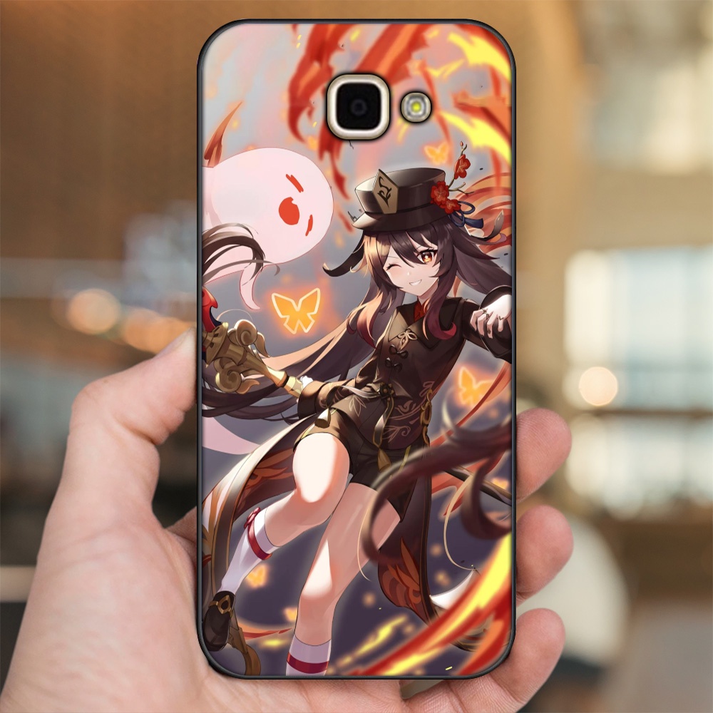 Ốp lưng Samsung A9 Pro viền đen in hình Hutao Genshin Impact