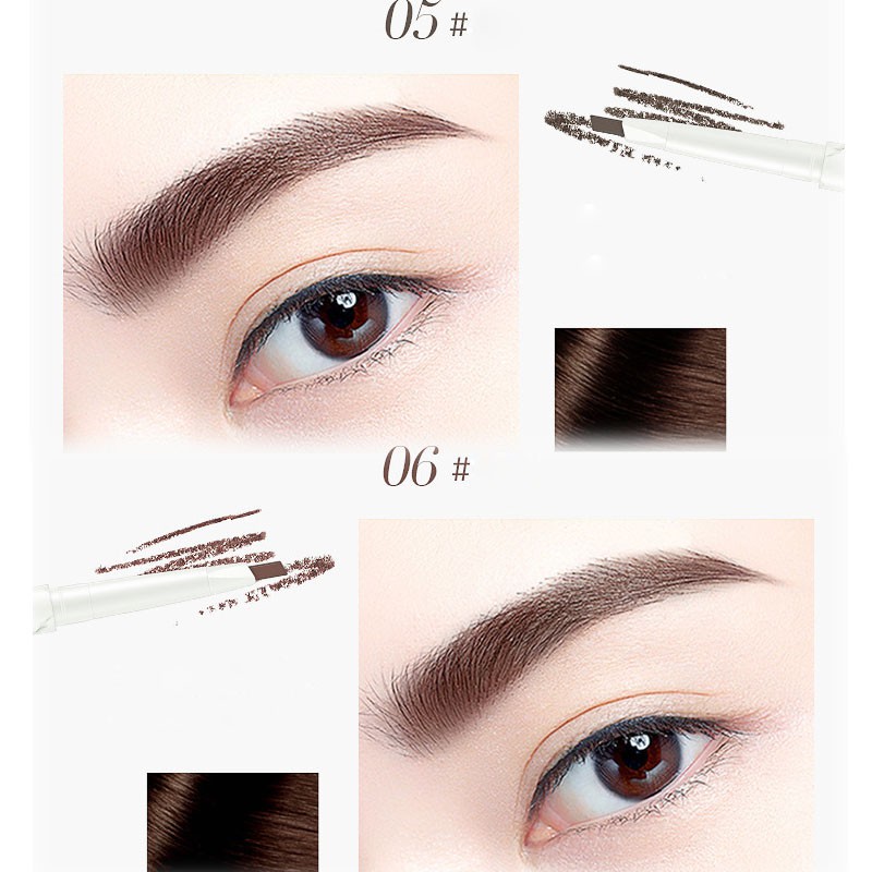 [Hàng mới về] Bút kẻ mày 2 trong 1 có đầu cọ chuốt tiện dụng dành cho nữ | BigBuy360 - bigbuy360.vn