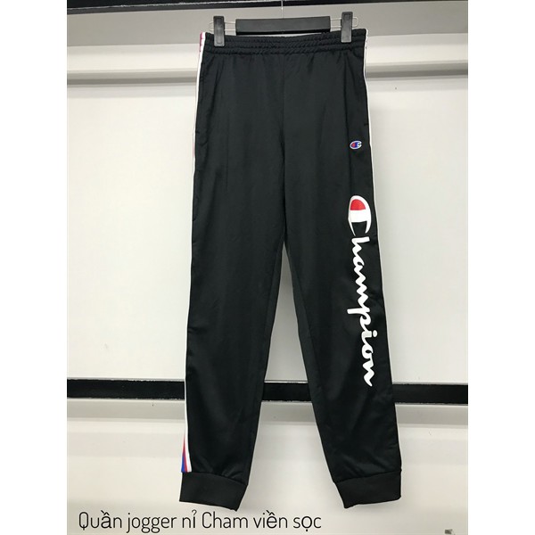 Quần Jogger nỉ Cham viền sọc