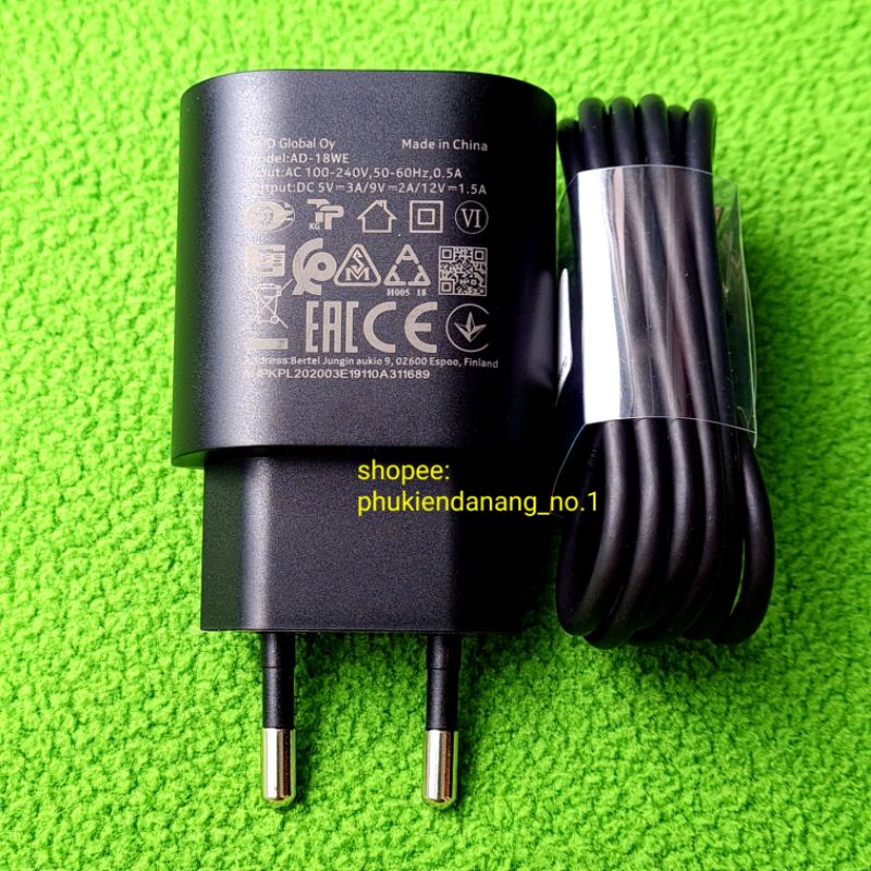 BỘ SẠC NHANH 18W NOKIA X10, T21, T20, G50, G21, G11, 8.3, 8.1 CHÍNH HÃNG NEW SEAL.