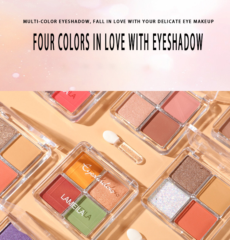 Bảng Phấn Mắt Lameila 4 Màu Lấp Lánh Chống Thấm Nước Có 6 Màu Để Chọn Lựa Phong cách Nhật Bản | BigBuy360 - bigbuy360.vn