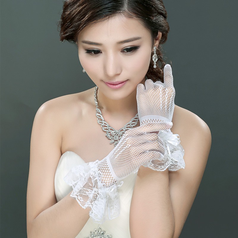 Găng tay nữ ren sexy quyến rũ FREE SHIP đính nơ
