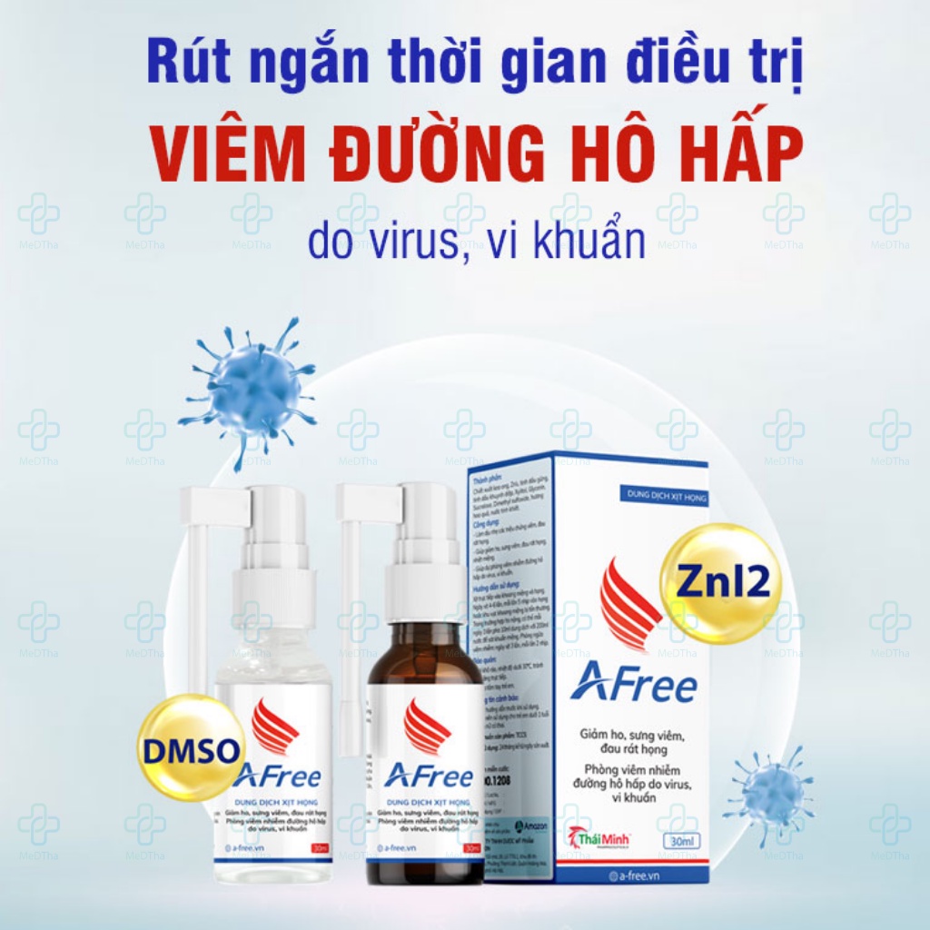Dung Dịch Xịt Họng Afree - Vệ Sinh Họng, Giảm Ho, Đau Rát, Bảo Vệ Đường Hô Hấp